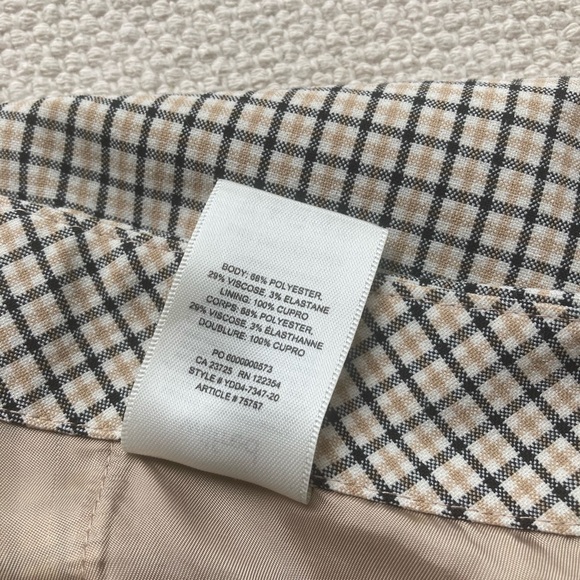 Aritzia Wilfred beige plaid mini skirt size 2 - Picture 7 of 10